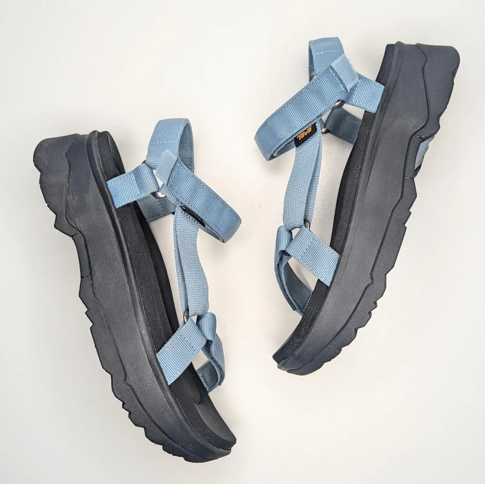 Teva Jadito Universal Sandals Comfort Easy Off/On Blue Black Velcro Size 10